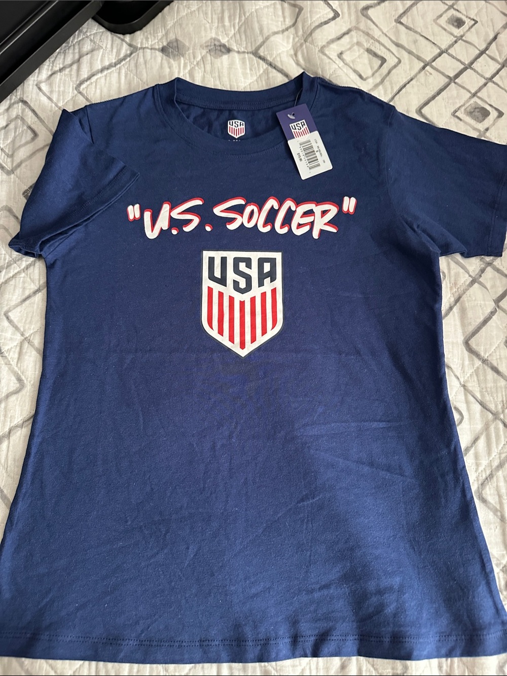USA Soccer Adult S Navy Graphic Tee NWT